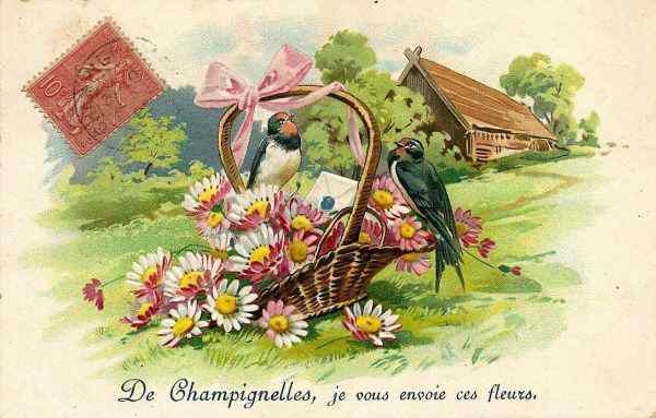 De Champignelles, je vous envoie ces fleurs