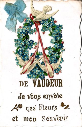 De Vaudeurs je vous envoie ces fleurs et mon souvenir